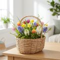 Kurv med håndtak plantekurv gavekurv kunstig 31×23×36cm | Floristik24.no