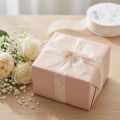 Organza bånd blomst gave bånd krem 25mm 18m | Floristik24.no
