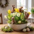 Påskeharer på ståltråd, assortert, 5cm - 7cm 20 stk | Floristik24.no