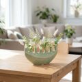 Dekorativ Vase Båt Keramikkvase Lysegrønn 23×8,5×11cm | Floristik24.no