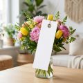 Hvite hengelapper 18x60mm med metalltråd, værbestandige, ideelle for blomsterdekorasjon og gavemerking, 250 stk. | Floristik24.no