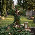 Blomsterskumkryss stort grønt 53cm 2 stk gravdekor | Floristik24.no