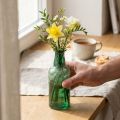 Minivase glassflaske vase blomstervase grønn Ø6cm H17cm | Floristik24.no