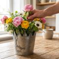 Deco krone antikk utseende grå metalldekor Ø17,5cm H17,5cm | Floristik24.no