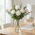 Hvit Rose Fake Rose på Stengel Silke Blomst Kunstig Rose L72cm Ø13cm | Floristik24.no