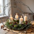 Julepynt perlekrans grå 275cm | Floristik24.no