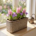 Plantekar Plantekar Keramikkskål Brun, Hvit 23×11×11cm | Floristik24.no
