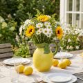 Sitronvase keramisk dekorativ kanne sitrongul H18,5cm | Floristik24.no