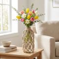 Makrame flaske glass dekorativ vase naturjute Ø10,5cm H26cm | Floristik24.no
