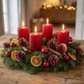 Svarte kongler, røde, naturlig dekorasjon, frostet, 5-7 cm, 1 kg | Floristik24.no