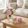 Duftlys i glass Peony Peony Blush Ø7,5cm H8,5cm | Floristik24.no