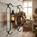 Dekorkrok laget av metall i sort metallkrok L40cm 2stk | Floristik24.no