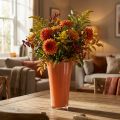 Vase Oransje Blomstervase Dekorativ Vase Fizzy Siena Ø20cm H35cm | Floristik24.no