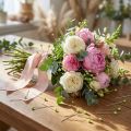 Grønne perlehodede blomsternåler, allsidig bruk, Ø4 mm, 40 mm, 150 stk. | Floristik24.no