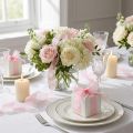 Organza bånd gavebånd rosa bånd selvkant 40mm 50m | Floristik24.no