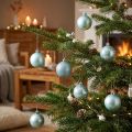 Julekuler plast lyseblå blanding Ø6cm 10 stk | Floristik24.no