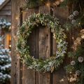 Julekrans, tørket krans, eik, kardebolle, Ø45 cm | Floristik24.no