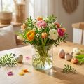 Glassvase, blomstervase, dekorativ vase i fargeløs Ø9cm H10cm | Floristik24.no