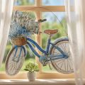 Deco skilt tre sykkel sommer deco skilt for å henge blått, hvitt 31 × 25cm | Floristik24.no