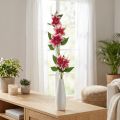 Clematis gren med 5 blomster, kunstig blomst, dekorativ gren rosa, hvit L84cm | Floristik24.no