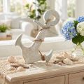 Anchor Deco Tre Maritime Deco Hvit Blå 24,5cmx14,5cm | Floristik24.no