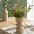 Metallblomstervase cappuccino brun emalje Ø9 cm H17,5 cm | Floristik24.no