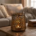 Deco lanterne borddekorasjon telysholder gull antikk 14,5cm | Floristik24.no