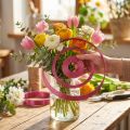 Flat aluminiumstråd, rosa, 5 mm x 1 mm, 2,5 m | Floristik24.no
