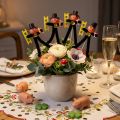 Dekorasjon av skorsteinsfeier med blomsterpinne, lykkeamulett til nyttårsaften, 17 cm, 24 deler | Floristik24.no