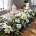 Mini glasskuler med speilblanke bær på ståltråd, hvite, 25 mm, 140 stk. | Floristik24.no
