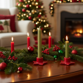 Stjerneformet lysholder for kjeglelys, advent og jul, 8 cm, 2 stk. | Floristik24.no