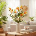 Kunstig Gloriosa oransje blomst med lange stilker til vaser 80 cm 3 stk | Floristik24.no