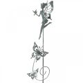 Floristik24 Blomsterdekorasjon, metallplugg blomsterfe, vår, alv med sommerfugler, planteplugg 2stk