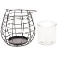 Hagelykt med glasslysestake,