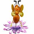 Floristik24 Blomsternål bie på blomst med metallfjærer oransje, fiolett H74cm