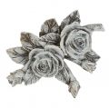 Floristik24 Rose til gravpynt polyresin 10cm x 8cm 6stk