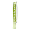 Floristik24 Gavebånd grønt med blomst 10mm 20m
