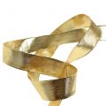 Floristik24 Gavebånd gull med trådkant 25m