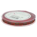 Gavebånd Scottish Christmas Ribbon Rød Grønn 10mm 20m | Floristik24.no