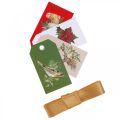 Floristik24 Pakkepapir med silkebånd og merker 4 ark i et sett på 50 × 70 cm