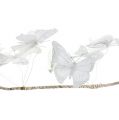Floristik24 Krans med sommerfugler hvite 154cm