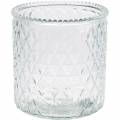Floristik24 Dekorativ glass diamant glass vase klar blomstervase 2stk