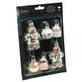 Floristik24 Glassanheng pepperkakemann &amp; cupcakes, juletrepynt blanding, julebakeri H4 / 8cm ekte glass 6stk