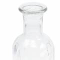 Floristik24 Dekorativ glassflaske med riller klar Ø7,5cm H19cm 6 stk