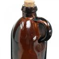 Floristik24 Glassflaske vintage med kork og håndtak brun Ø7,5 cm H22cm