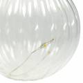 Floristik24 Solar LED-lampe retro-look transparent varm hvit Ø8cm