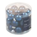 Floristik24 Mini julekuler glass blå glasskuler Ø2,5cm 20stk