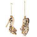 Floristik24 Glass skopynt med leopardmønster juletrepynt 13 cm 2 stk