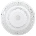 Glassplate på fot Flat glassbolle med klart mønster Ø25cm | Floristik24.no
