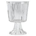 Glassvase med fot dekorativ riflet glasskopp Ø13cm H19cm | Floristik24.no